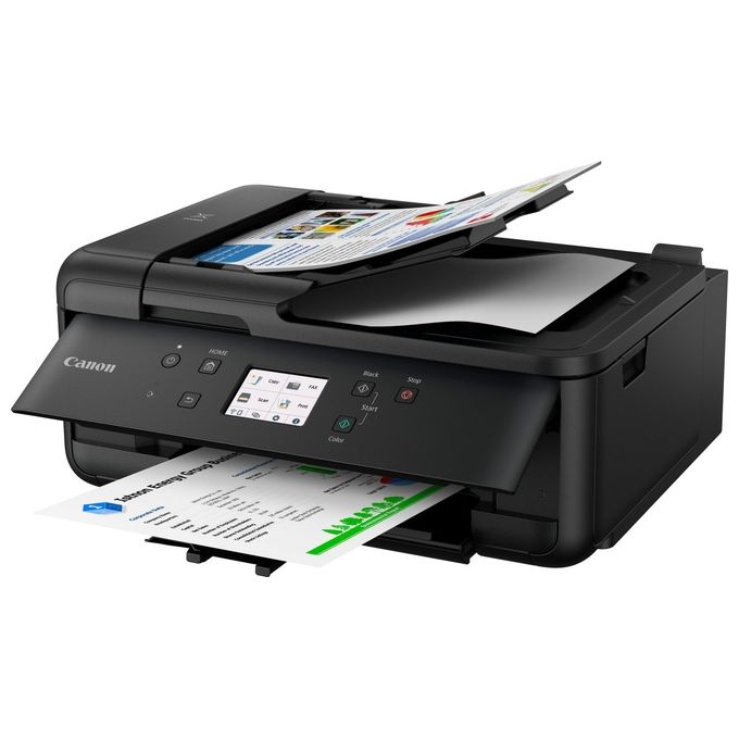 Canon PIXMA TR7650 Stampante Multifunzione 4 in 1 Getto d'Inchiostro 5 Cartucce Wi-Fi Stampa Fronte Retro Automatica ADF LCD Touch 4800 x 1200 DPI colore Nero