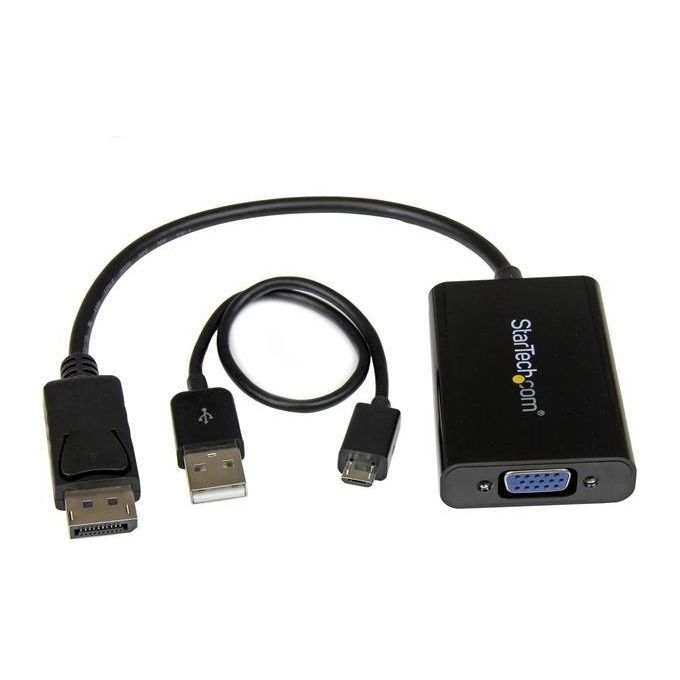 StarTech DP2VGAA Adattatore DisplayPort a VGA con Uscita Audio Risoluzione 1920x1200 Alimentazione USB inclusa colore Nero