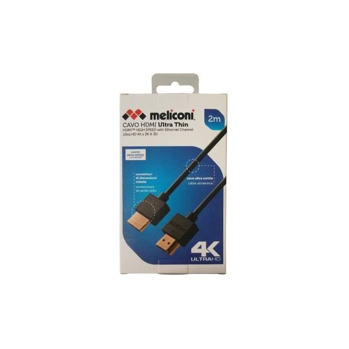Meliconi Cavo Hdmi Ultrathin 4k 2mt per Tv 4k