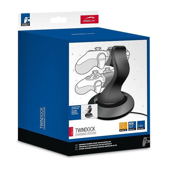 SpeedLink TwinDoc Charging System per PS4 Nero
