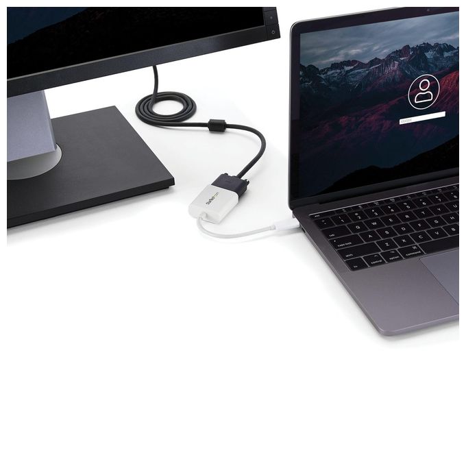 Startech adattatore usb-c a vga - convertitore video usb 3.1 type-c a vga - 1080p - Bianco