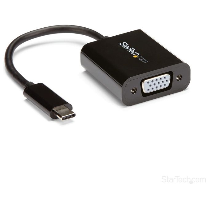 StarTech.com CDP2VGA Adattatore USB-C a VGA Convertitore Video 1080p Risoluzione 1920x1200 Pixel 1 Display Supportato USB 3.2 Gen 1 colore Nero