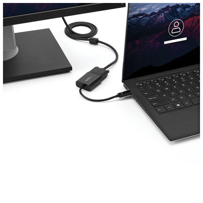 StarTech.com CDP2VGA Adattatore USB-C a VGA Convertitore Video 1080p Risoluzione 1920x1200 Pixel 1 Display Supportato USB 3.2 Gen 1 colore Nero