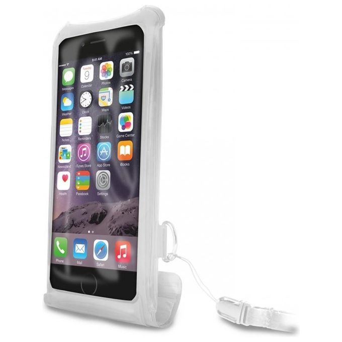 Puro Custodia impermeabile per smartphone e phablet fino a 5.1'', Bianca