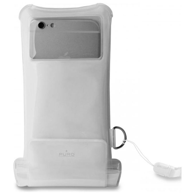 Puro Custodia impermeabile per smartphone e phablet fino a 5.1'', Bianca