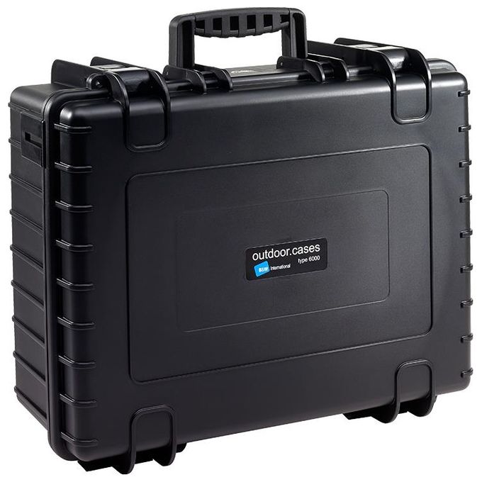 BandW International Type 6000 Custodia Rigida per Fotocamere da Esterni con Imbottitura e Divisori Nero