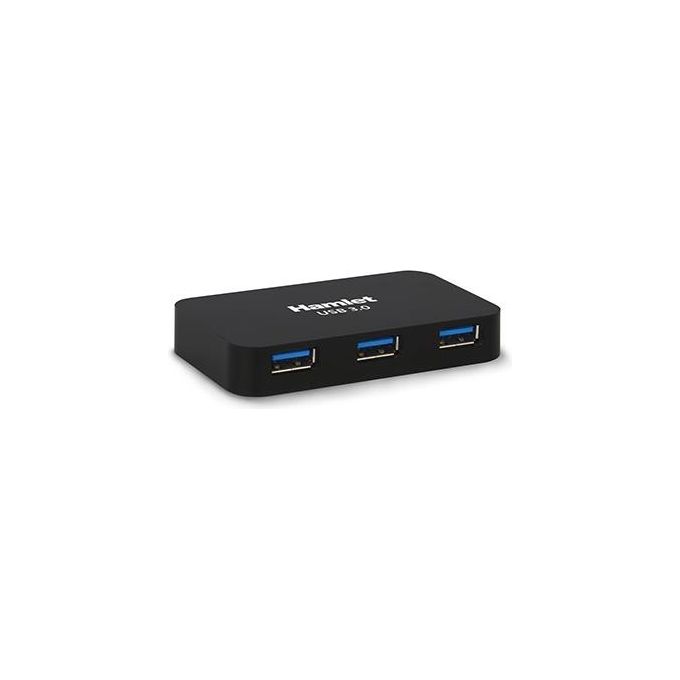 Hamlet Hub 4 Porte Usb 3.0 Alimentatore Esterno10w