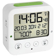TFA Dostmann 60.2528.02 Bingo Bianco Radio Sveglia con Temperatura