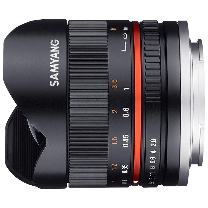 Samyang Obiettivo 8mm F-2.8 umc Fish-eye ii Mirrorless (fuji x Mount) Nero