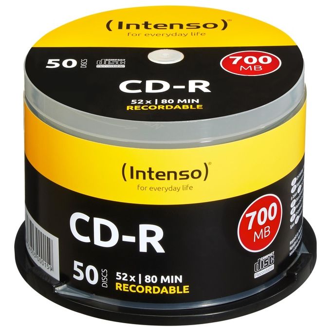 Intenso Cd-R 700Mb 80 M.52x Cake Box 50 Pezzi