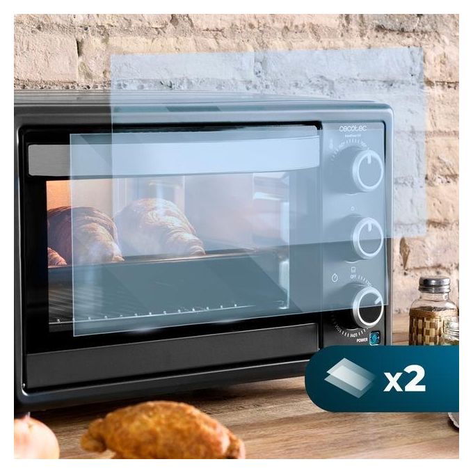 Cecotec 03817 BakeandToast 2300 Black Fornetto elettrico 23 L 1500 W Grill Timer 60 min colore Nero