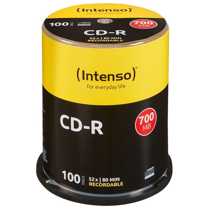 Intenso 1001126 CD-R 700 MB 80 min 52x 100 pz Scatola per torte