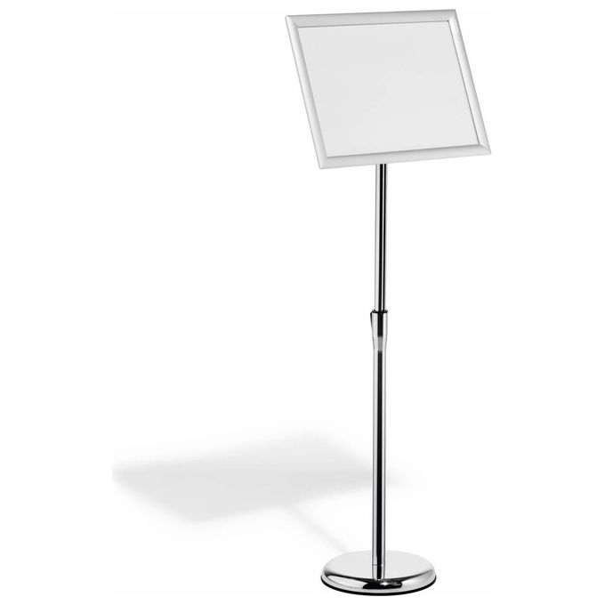 Durable Espositore da Pavimento con Cornice a Scatto in Alluminio A3 Resistente Argento Anodizzato