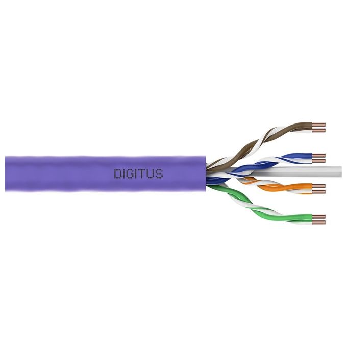 Digitus cavo solido non schermato utp halogenfree per reti categoria 6 in rame matassa 305 Metri