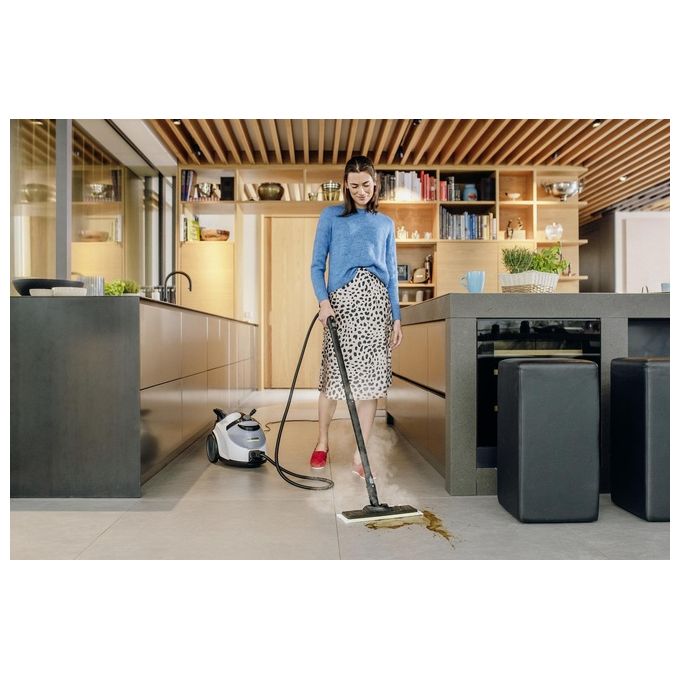 KÄRCHER 1.512-660.0 SC 5 EasyFix Pulitore a vapore cilindrico 2250 W serbatoio 1,5 L con attacco ferro da stiro colore Bianco e Nero