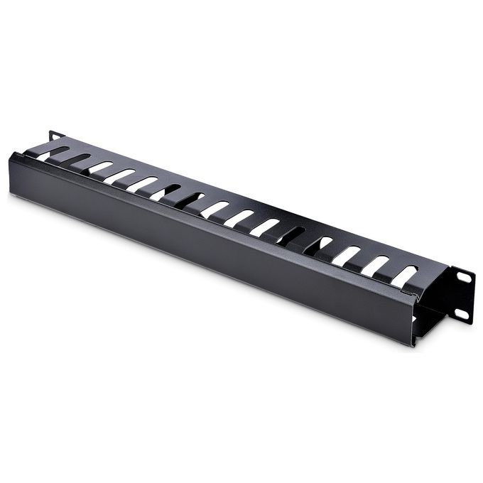 StarTech Pannello Gestione Cavi Orizzontale per armadi rack 1U con canalina passacavi a denti e copertura