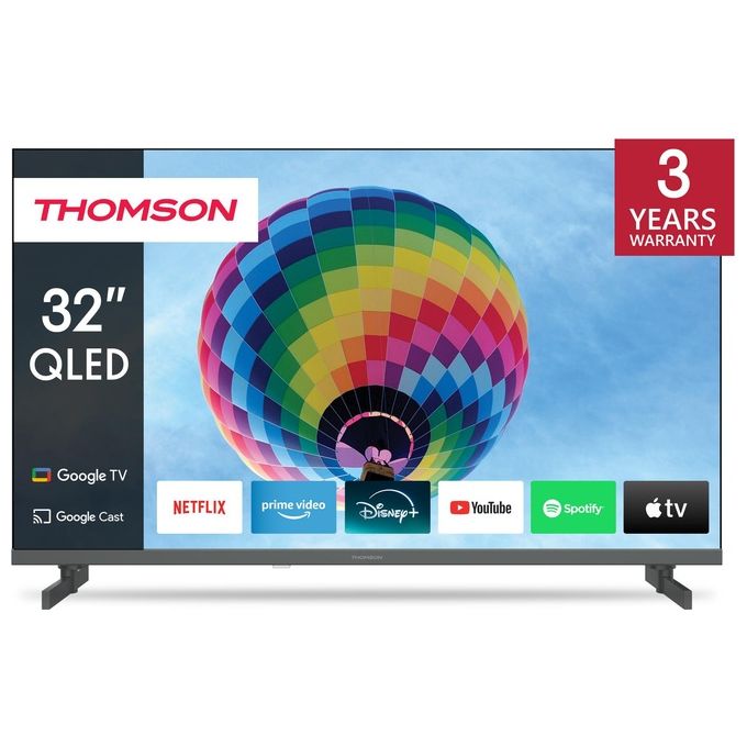 Thomson 32QG4S14 Smart TV 32'' QLED Full HD Google TV Dolby Audio Triple Tuner Wi-Fi Bluetooth 5.1 colore Nero