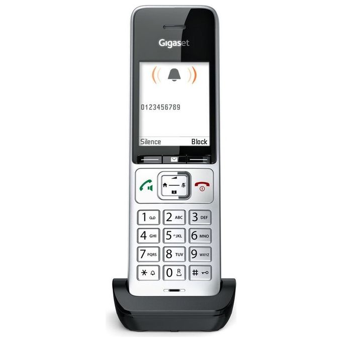 Gigaset S30852-H3061-R101 COMFORT 500HX Telefono Analogico DECT con Display TFT a Colori 2.2'' Vivavoce Identificatore di Chiamata colore Nero Argento