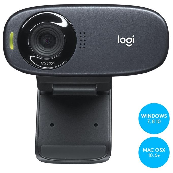 Logitech Webcam 960-001065 HD 720p 5MP USB Nero per PC e Mac