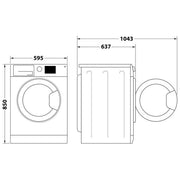 Hotpoint NF98WK IT Lavatrice a carica frontale 9Kg Classe A Motore Inverter Bianco