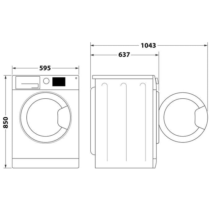 Hotpoint NF98WK IT Lavatrice a carica frontale 9Kg Classe A Motore Inverter Bianco