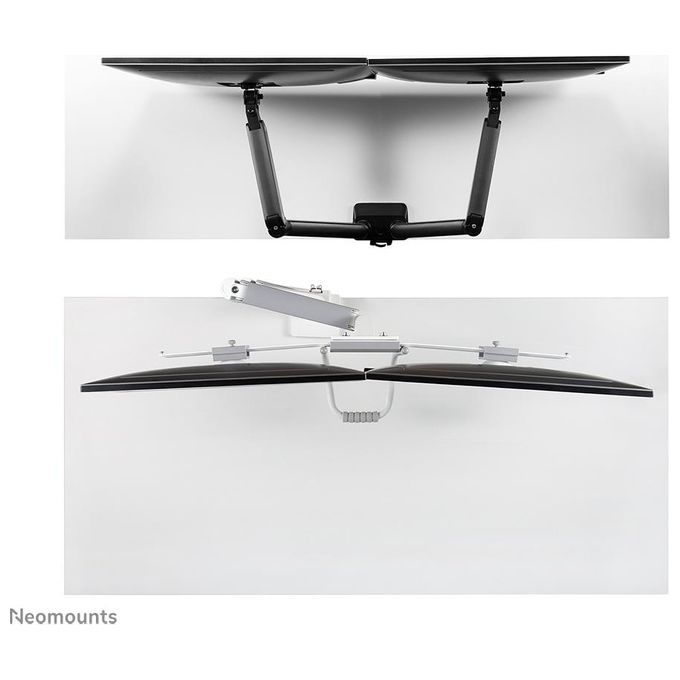 Neomounts 14793746000 DS75-450BL2 Supporto da Tavolo per 2 Schermi fino a 32'' 8 Kg ciascuno Regolabile in Altezza Rotazione e Inclinazione colore Nero