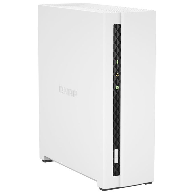 Qnap TS-133 NAS Tower 1 Bay ARM Quad Core 1.8 GHz 2 GB DDR4 RAM Gigabit LAN QTS 5.0 colore Bianco