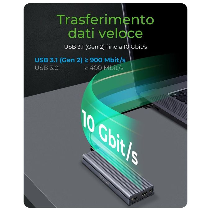 Raidsonic ICY BOX IB-1817M-C31 M.2 Alloggiamento Ssd Grigio