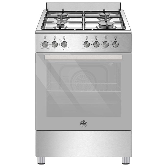 Bertazzoni La Germania SE664GX24 Cucina 60 cm 4 fuochi Gas Forno Gas Ventilato Grill Elettrico 57 L Classe A (89x60x61 cm) colore Inox