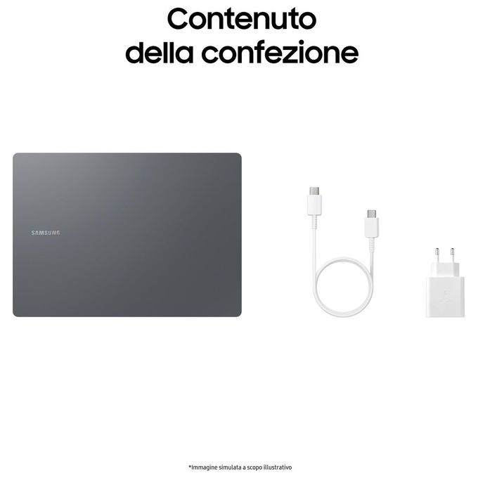 Samsung NP962XGK-KG1IT Galaxy Book4 Pro Notebook 16'' Intel Core Ultra 7 155H 16GB RAM 1TB SSD Windows 11 Pro colore Grigio