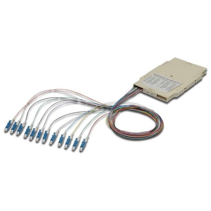 Digitus cassetta di giunzione fibra ottica con 12 pigtail lc om4
