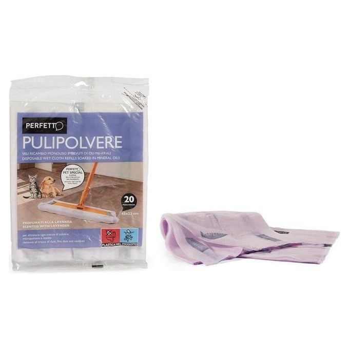 Perfetto Confezione 20 Ricambi Retine Lavanda Pulipolvere