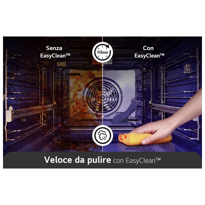 LG InstaView WSED7665B Forno a Vapore 76 Litri Classe Energetica A Display 4.3'' EasyClean Wi-Fi