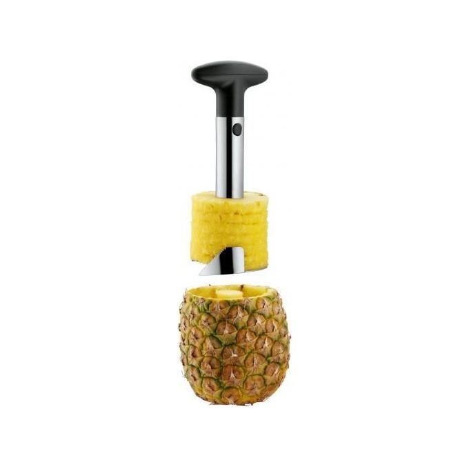 WMF 1873676030 Gourmet Affetta Ananas in Acciaio Inox Cromargan 18-10 con Impugnatura in Plastica di Alta Qualita' colore Nero