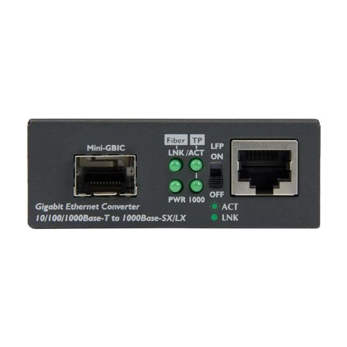 Startech Convertitore multimediale Gigabit Ethernet a Fibra con slot SFP aperto 10-100-1000