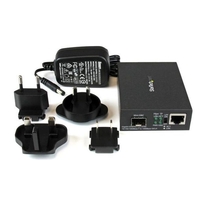 Startech Convertitore multimediale Gigabit Ethernet a Fibra con slot SFP aperto 10-100-1000