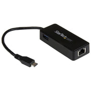 Startech adattatore di rete usb-c a rj45 gigabit ethernet con porta usb-a supplementare - usb 3.1 gen 1 - (5 gb-s)