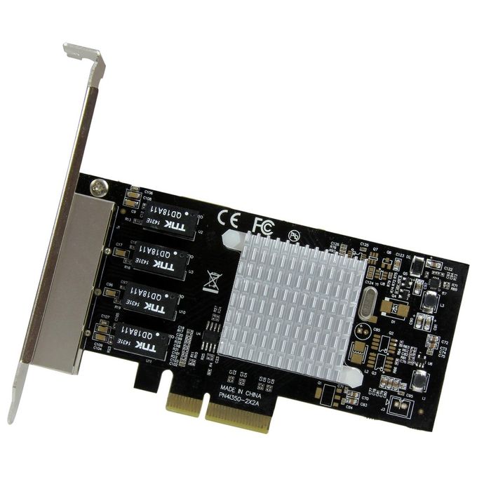 Startech Scheda di rete PCIe Gigabit Power over Ethernet a 4 porte - Adattatore PCI express - Intel I350 NIC