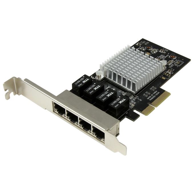 Startech Scheda di rete PCIe Gigabit Power over Ethernet a 4 porte - Adattatore PCI express - Intel I350 NIC