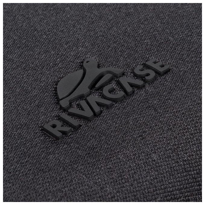 RivaCase 8126 BLACK Zaino Eco per Laptop Compatibile con 14 e Mac Air 15 Pollici in Poliestere Riciclato RPET Impermeabile con Scomparto Imbottito per Dispositivi Protezione Laterale e Inserto Antishock Colore Nero