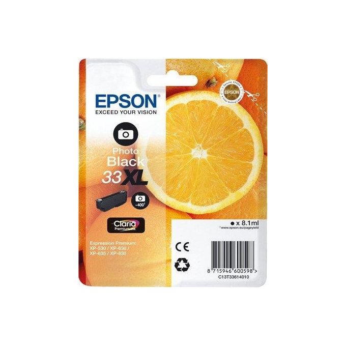 Epson Cartuccia Nero-foto 33xl Arancia