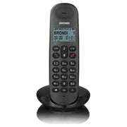 Brondi Lotus Telefono Cordless DECT ECO Rubrica 50 Voci Sveglia ID Chiamante Fino 5 Portatili colore Nero