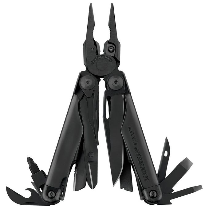 Leatherman 830278 Surge Pinza Multiuso 21 Strumenti Lama Liscia e Sega Sostituibile Acciaio 154CM Colore Nero
