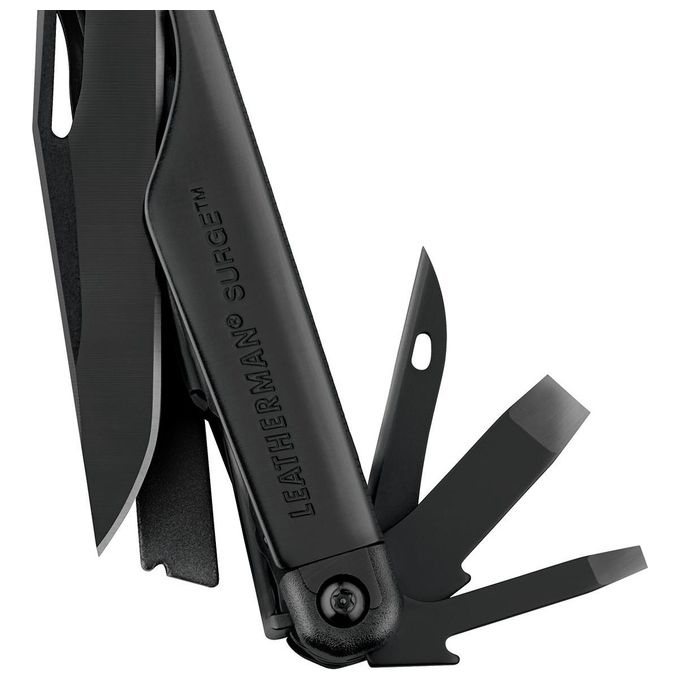 Leatherman 830278 Surge Pinza Multiuso 21 Strumenti Lama Liscia e Sega Sostituibile Acciaio 154CM Colore Nero