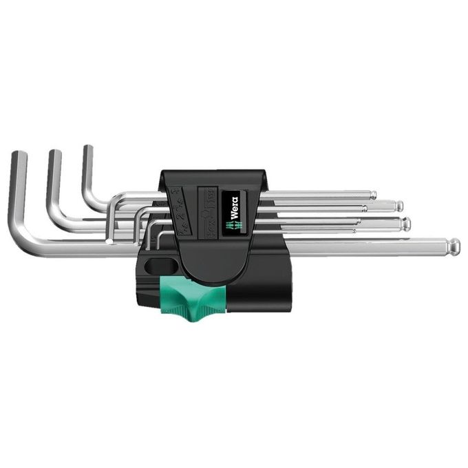 Wera 950-9 Hex-Plus 1 Assortimento di Chiavi a L 9 Pezzi