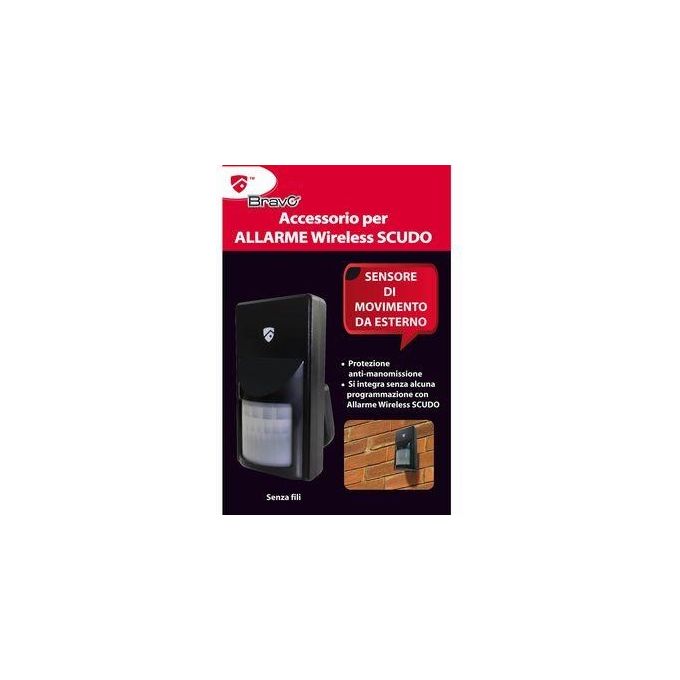 Bravo sensore movimento esterno wireless per allarme scudo angolo rilevazione 120Â° fino a 13m