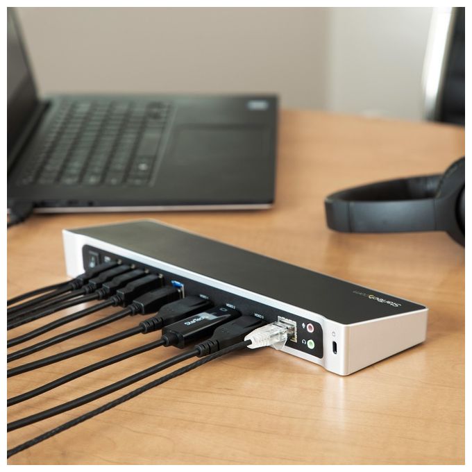 Startech Docking Station replicatore di porte Universale per 3 portatili - video triplo - USB 3.0