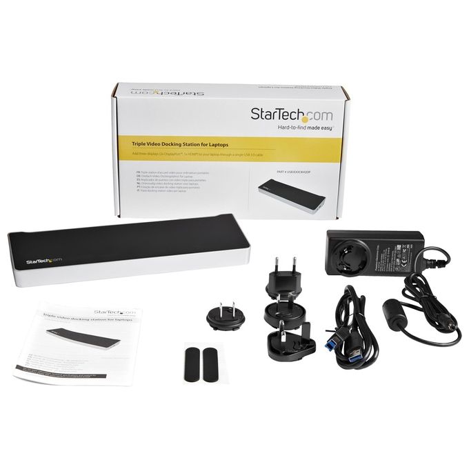 Startech Docking Station replicatore di porte Universale per 3 portatili - video triplo - USB 3.0