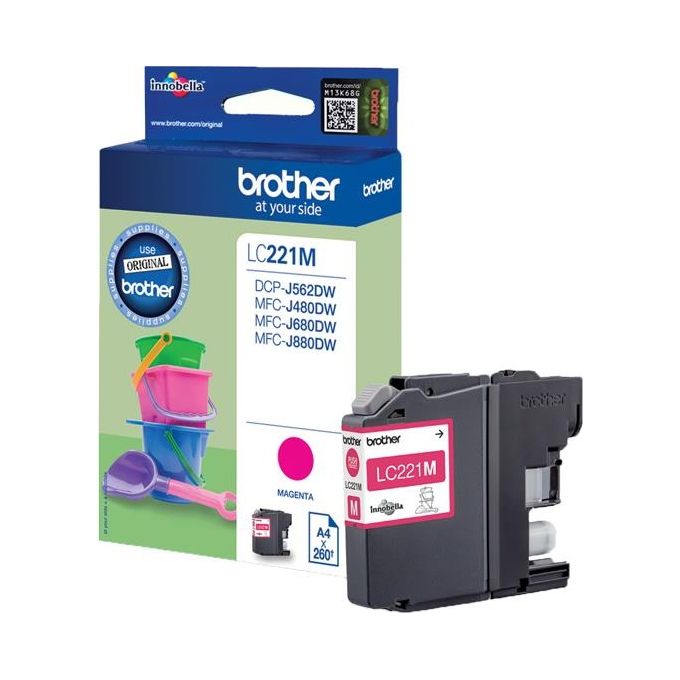 Brother lc-221m magenta 260pp per mfc-j4420dw mfc-j4620dw