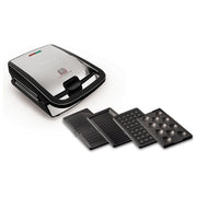 Tefal SW854D Snack Collection Tostiera Sandwich e Waffle 700W piastre antiaderenti rimovibili colore Nero